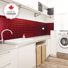 kitchen, bathroom peel and stick backsplash tiles METRO Red Smart Tiles