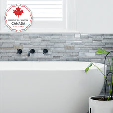 kitchen, bathroom peel and stick backsplash tiles PIETRA Grey Smart Tiles