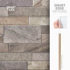 Smart edge peel and stick backsplash tiles Pietra beige grey Smart Tiles