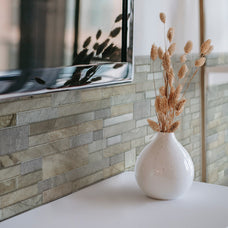 kitchen, bathroom peel and stick backsplash tiles Pietra beige grey Smart Tiles