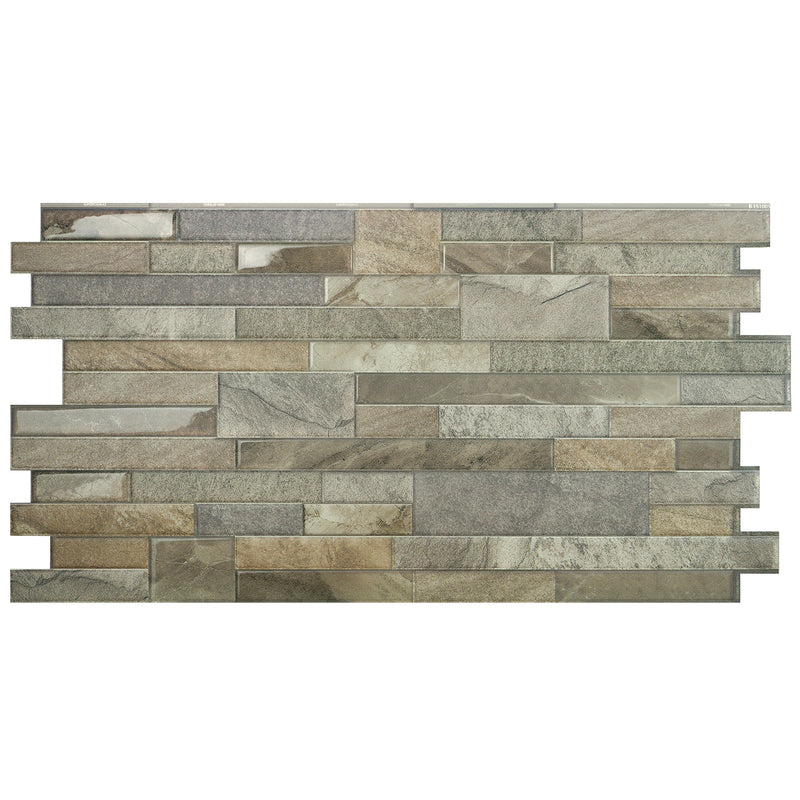 Pietra beige grey  peel and stick backsplash tile smart tiles for kitchen, bathroom, vr and fireplace