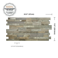 dimensions peel and stick backsplash tiles Pietra beige grey Smart Tiles