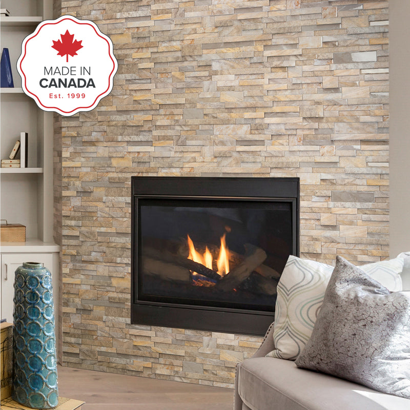 PIETRA Beige peel and stick backsplash tile smart tiles for kitchen, bathroom, vr and fireplace