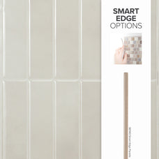 smart edge peel and stick backsplash tiles MOROCCO White Grey Smart Tiles