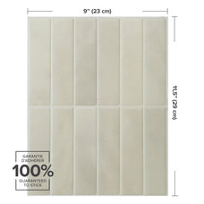 dimensions peel and stick backsplash tiles MOROCCO Beige Smart Tiles