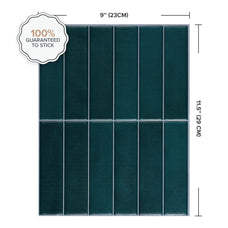 Dimensions peel and stick backsplash tiles MOROCCO Blue Smart Tiles