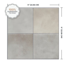 Dimensions peel and stick backsplash tile Zellige blue-gray Smart Tiles