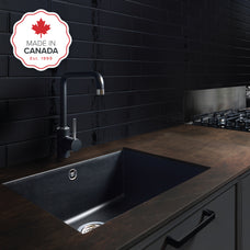 kitchen, bathroom peel and stick backsplash tiles XL Oslo Black Smart Tiles