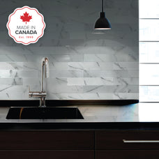 kitchen, bathroom peel and stick backsplash tiles NORWAY White Smart Tiles