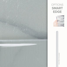 Smart Edge peel and stick backsplash tiles NORWAY White Smart Tiles