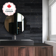 kitchen, bathroom peel and stick backsplash tiles NORWAY Black Smart Tiles