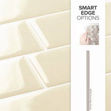 smart edge peel and stick backsplash tiles METRO beige Smart Tiles