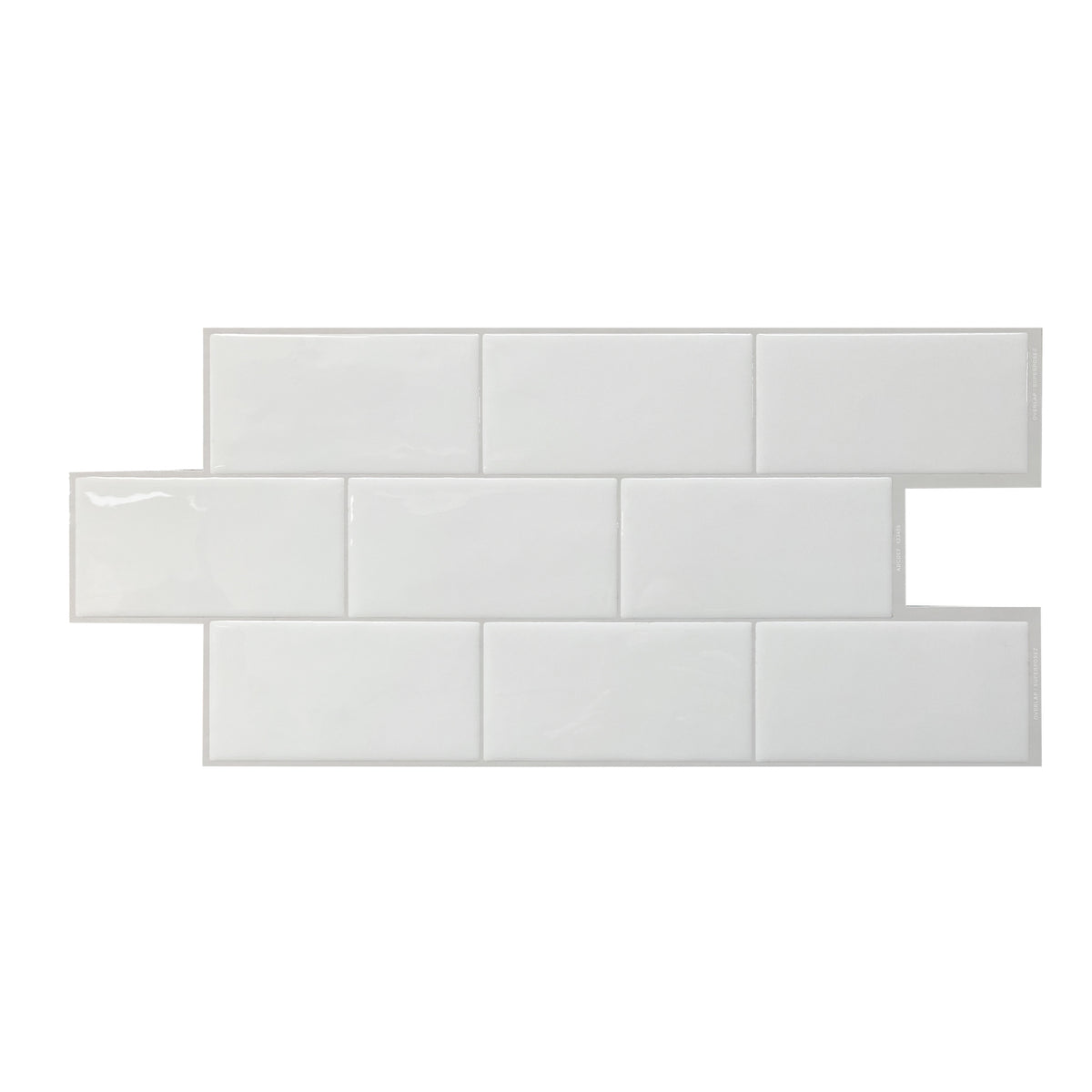 Metro XL white peel and stick backsplash tile smart tiles for kitchen, bathroom, vr and fireplace