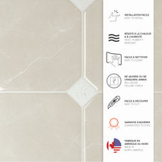 advantages peel and stick backsplash tiles Betera beige white Smart Tiles