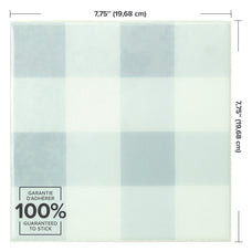 dimensions peel and stick backsplash tiles Damier Vichy Blue White Smart Tiles