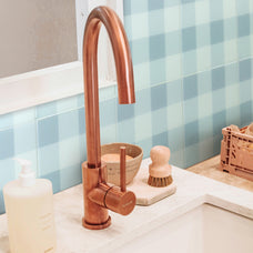 kitchen bathroom peel and stick backsplash tiles Damier Vichy Blue White Smart Tiles