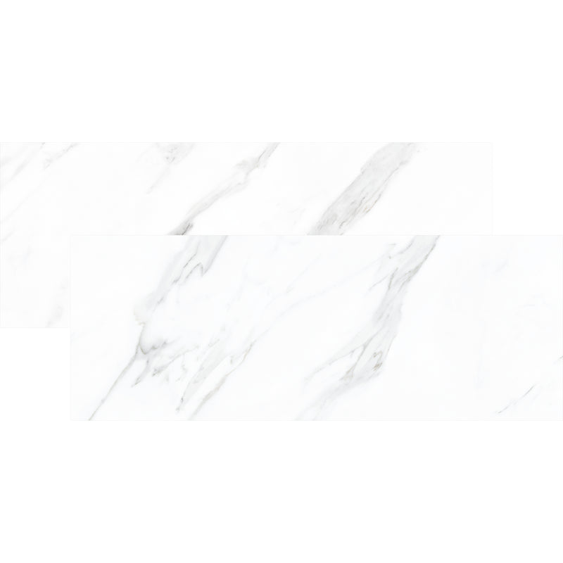 smart tiles wall panel White marble texture with gray veins waterproof