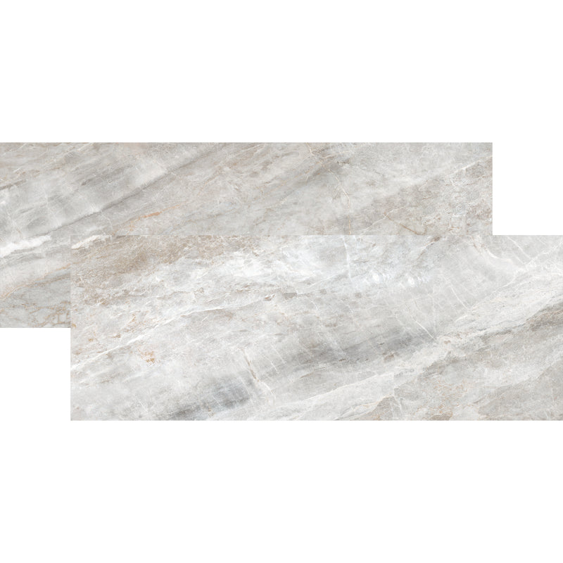 smart tiles wall panel Grey marble texture with beige veins waterproof