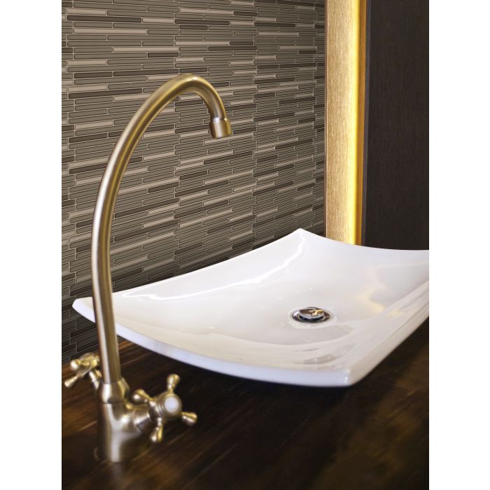 LOFT Bronze peel and stick backsplash tile smart tiles for kitchen, bathroom, vr and fireplace