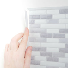 Info peel and stick backsplash tile Smart Edge light grey Smart Tiles