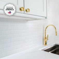 Kitchen peel and stick backsplash tile Subway White Smart Tiles