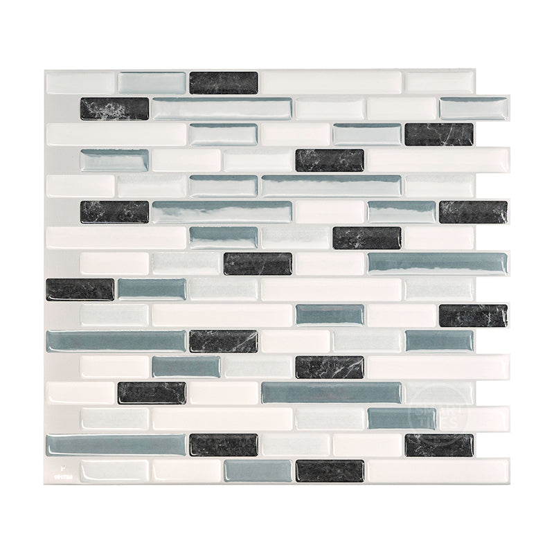 MURETTO Blue, White peel and stick backsplash tile smart tiles for kitchen, bathroom, vr and fireplace