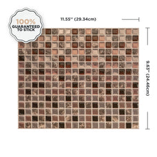 Dimensions peel and stick backsplash tiles MINIMO Brown Smart Tiles
