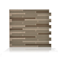 LOFT Bronze peel and stick backsplash tile smart tiles for kitchen, bathroom, vr and fireplace