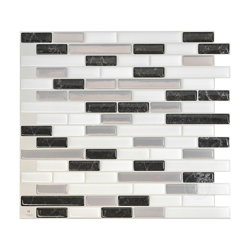 MURETTO Black, Grey, White peel and stick backsplash tile smart tiles for kitchen, bathroom, vr and fireplace