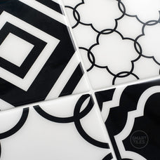 Vintage black and white peel and stick backsplash tile smart tiles for kitchen, bathroom, vr and fireplace