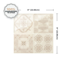 Dimensions peel and stick backsplash tile Vintage beige Smart Tiles