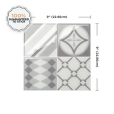 Dimensions peel and stick backsplash tile Vintage grey Smart Tiles
