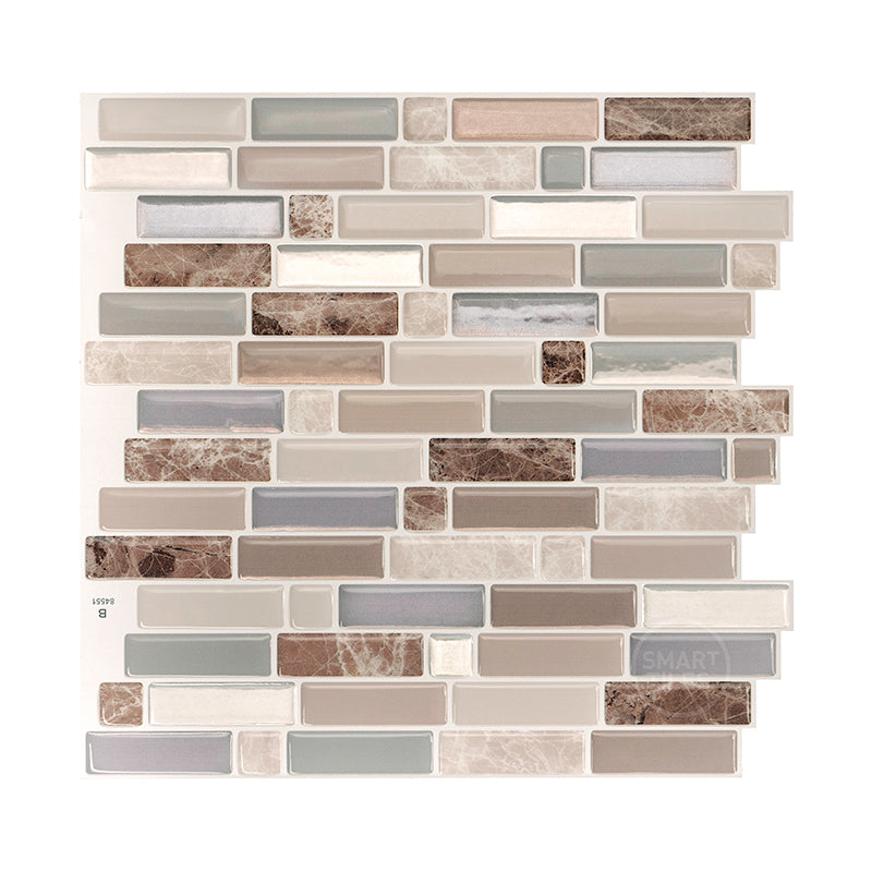 CRESCENDO Beige, Brown, Grey peel and stick backsplash tile smart tiles for kitchen, bathroom, vr and fireplace