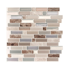 CRESCENDO Beige, Brown, Grey peel and stick backsplash tile smart tiles for kitchen, bathroom, vr and fireplace