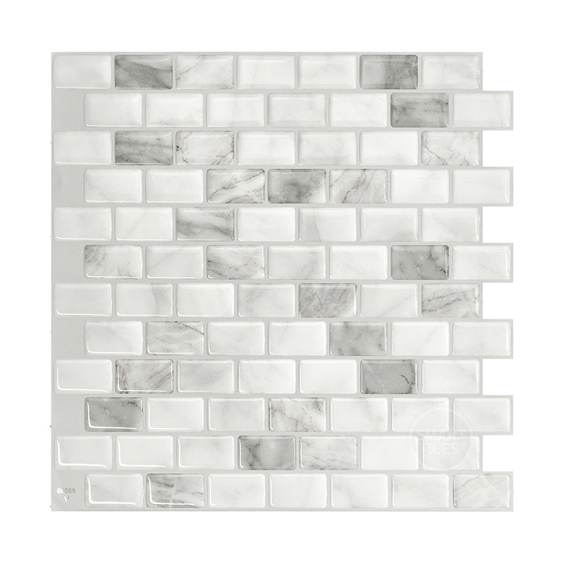 RAVENNA Grey, White peel and stick backsplash tile smart tiles for kitchen, bathroom, vr and fireplace
