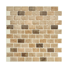 RAVENNA Beige, Brown Ravenna beige peel and stick backsplash tile smart tiles for kitchen, bathroom, vr and fireplace