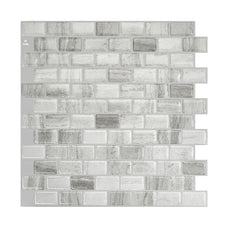 RAVENNA Grey peel and stick backsplash tile smart tiles for kitchen, bathroom, vr and fireplace