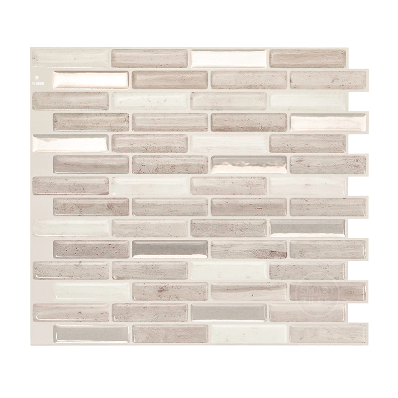 MILENZA Beige peel and stick backsplash tile smart tiles for kitchen, bathroom, vr and fireplace