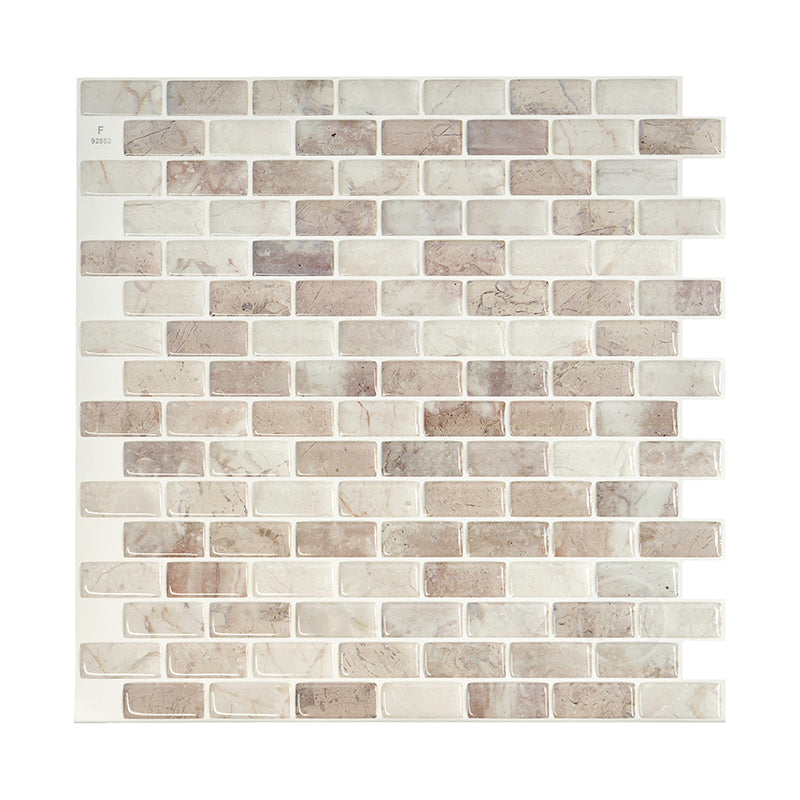 MANDOLIA Beige peel and stick backsplash tile smart tiles for kitchen, bathroom, vr and fireplace