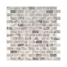 MANDOLIA Grey peel and stick backsplash tile smart tiles for kitchen, bathroom, vr and fireplace