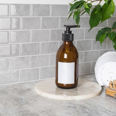 Bathroom peel and stick backsplash tile Subway grey Smart Tiles