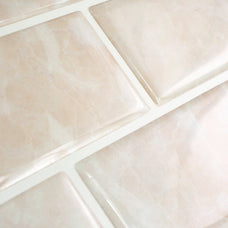 Subway beige peel and stick backsplash tile smart tiles for kitchen, bathroom, vr and fireplace