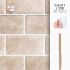Smart Edge peel and stick backsplash tile Subway beige Smart