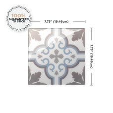 Dimensions peel and stick backsplash tile Vintage blue grey Smart Tiles
