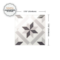 Dimensions peel and stick backsplash tile Vintage grey and cream Smart Tiles