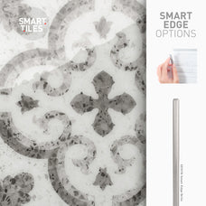 Smart Edge peel and stick backsplash tile Vintage grey Smart Tiles