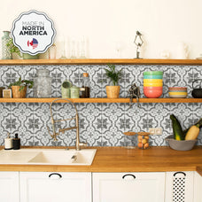 Kitchen peel and stick backsplash tile Vintage grey Smart Tiles