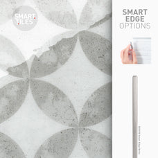 Smart Edge peel and stick backsplash tile Vintage soft grey Smart Tiles
