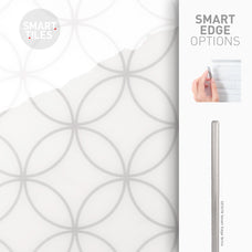 Smart Edge peel and stick backsplash tile Vintage cream and light grey Smart Tiles