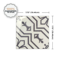 Dimensions peel and stick backsplash tile Vintage cream and gray Smart Tiles